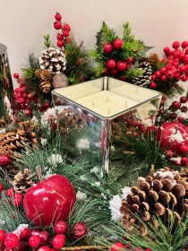 ΧΡΙΣΤΟΥΓΕΝΝΙΑΤΙΚΟ ΤΕΤΡΑΓΩΝΟ ΠΟΤΗΡΙ SILVER MIRROR